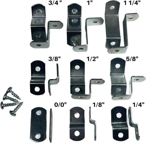 Canvas Clips for Picture Framing screws included 15 per pack ( Choose your offset size ) by E.H.C. (1/8" offset)