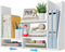 Desktop File Organizer Desk Organizer Shelf - White Office Organization Shelves for