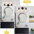 Unicozin 3 E26 Modern Bathroom Light Fixtures, Light Vanity Lights, Black Wall Lamp with Clear Glass for Bathroom