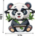 5.9x5.7 Inch Panda Eyeglass Holder, Funny Animal Decorative Eyeglass Organizer Stand with Bamboo Design, Desk Decor