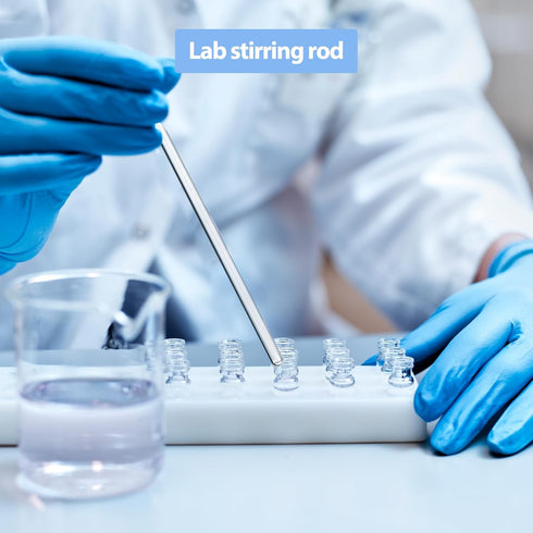 15 Pack Glass Stirring Rods: 0.314 inch Diameter, 6 inch Length Borosilicate Glass Stir Sticks for Mixing Lab