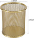 PAG 2 Pack Pencil Holder for Desk, Gold Desktop Pen Cup, Office Supplies Organizers, Makeup Brush Holder