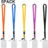 YOUOWO 5 Pack Neck Detachable Buckle Hook Breakaway Lanyards with Clear Vertical Badge Holder for Office Keys