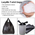 LazyMe T Shirt Bags, Black Plastic Bags with Handles, 12x20 Inches (50 pcs) for Grocery and Shopping Retail