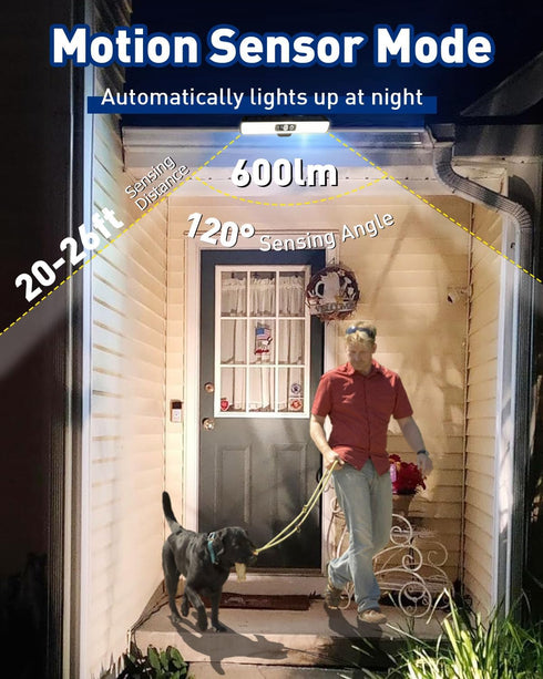 3 Modes,36 (2 Pack) ICEKO KN Clip On Solar Motion Lights Outdoor Waterproof, Solar Fence Lights Outdoor with Lighting