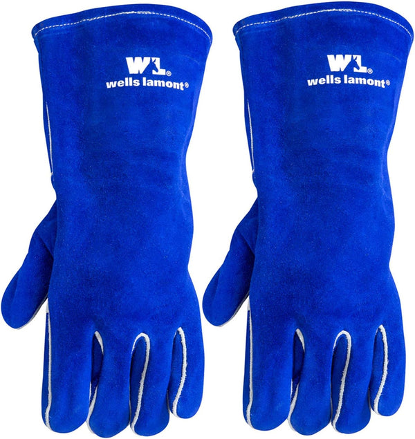 Wells Lamont Men's 1054ln Welding Gloves, Large, Blue, Pack of 2