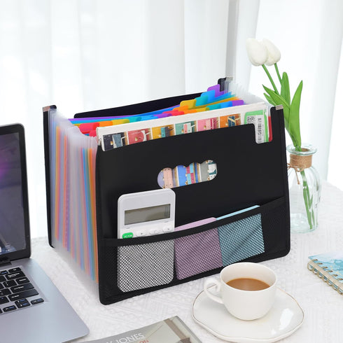 EOOUT 36 Pockets Expanding File Folder, Letter Size Accordion File Organizer with Cloth Edge Wrap for Teachers and