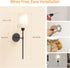 Set Dimmable Battery Operated Wall Sconce of Two, Sconces Wall Decor, Rechargeable Wall Lamp for Bedroom, Living Room