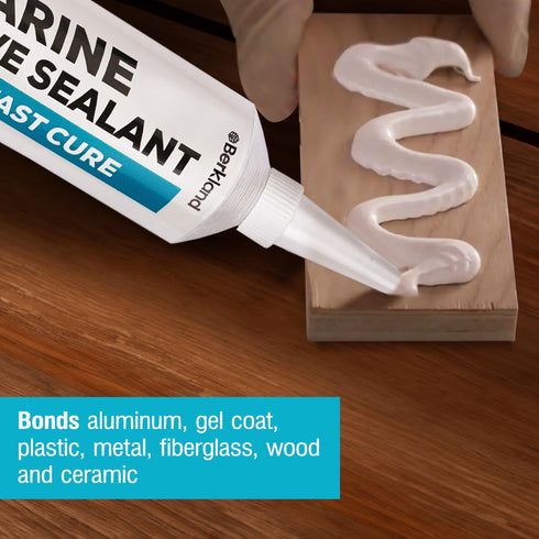 3 oz Marine Adhesive Sealant 4000/4200 Fast Cure UV, Sem-Permanent, Flexible Bonding and Sealing, UV Resistant, by