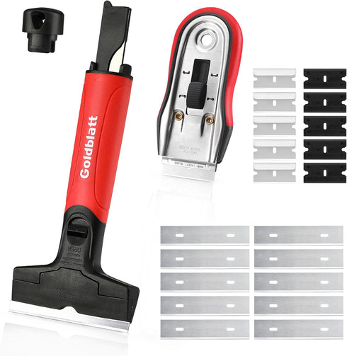 Goldblatt 2 Pieces Razor Blade Scraper with 20-piece Blades, Razor Scraper Tool,
