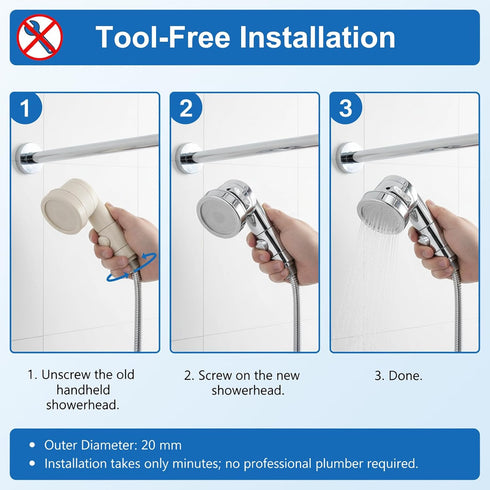 FdcZeyxior Shampoo Bowl Sprayer Head, Silver Adjustable Handheld Sink Sprayer Head Portable Shower Heads with Stop