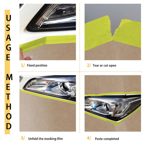 Masking Paper, 20" X 50feet, Tape and Drape for Automotive Painting Covering, Paint Spray Shield