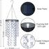 SUNNYPARK 2 21 Hanging Solar Lantern Outdoor, Tiers Solar Transparent Acrylic Beaded Chandelier with Cool White LED S