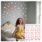 BUBBLE-FLY 60 Pcs Pink Heart Wall Decals, Repositionable PVC Wall Decals for Girls