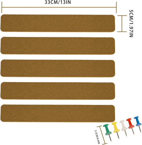 Bulletin Board Cork Board for Walls, Pin Board for Office, Brown Cork Boards for Wall Decoration