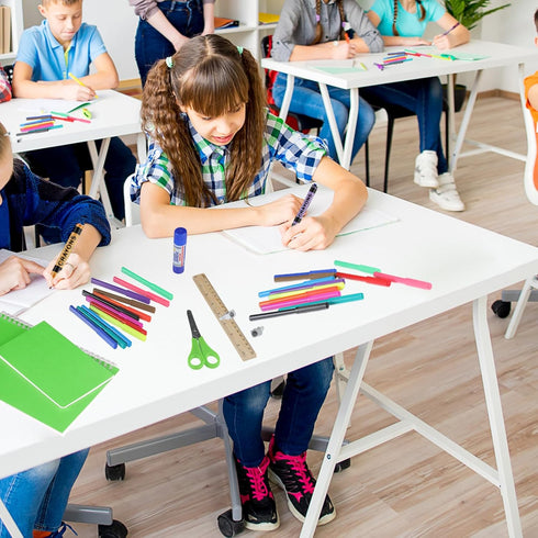 Geyoga 204 Pcs School Supplies for Kids, Bulk Back to School Supply Kit with Notebook, Crayon, Pencil, Scissors, Ruler