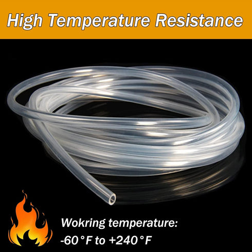 23/64" 15/32" 16.4 TOP-VIGOR Silicone Tubing ID x OD Feet Length, Food Grade Silicone Rubber Tubing Soft Silicone Hose