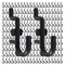 Jucoan 200 Pack J Shape Pegboard Hooks, Black Plastic Assortment for 1/4" Pegboard, Garage Tool Storage Organizer