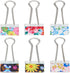 Juvale 40-Pack Small Cute Binder Clips - 1.5 x 0.75 in Multicolor Floral Design, Durable Iron Clips for Document