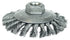 Weiler 13426 Knot Wire Bevel Brush 4", .020" Steel Fill, 5/8"-11 UNC Nut, Made in The USA