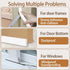 Single Sided Foam Tape, Weather Stripping for Door Window, Self-Adhesive EVA Insulation Strip, 2 Rolls, White