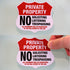 SmartSign Private Property Decals Set, Pack of 5, No Soliciting, No Loitering, No Trespassing
