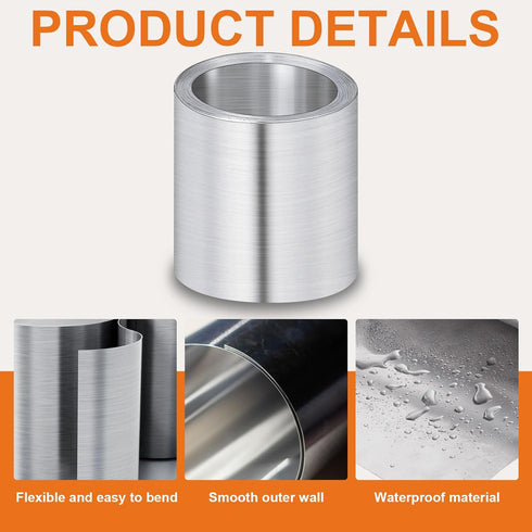 4'' x 20' Aluminum Flashing Roll - 0.2mm Thickness Roof Flashing, Metal Roof Panels for Sealing Windows, Doors, Shed