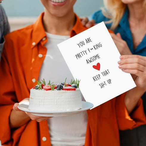Funny Thank You Card for Best Friend, Humorous Motivational Card for Him Her, Encourage Birthday Card GIft