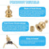 PATIKIL 17 28mm 2 Set x Lamp Finials Caps Knob, Solid Brass Lamp Shade Top Decoration Screw Cap Nuts with Brass