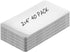 Realth Dry Erase Magnetic Labels White (2'' × 4'' 40 Pcs), Blank Reusable Magnet Stickers for Whiteboard, Classroom