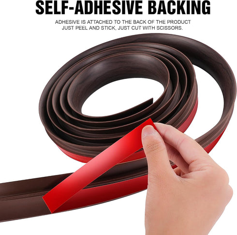 5mm (9.84FT_Walnut BNELL Floor Transition Strip Self Adhesive-PVC Carpet & Floor Edging Trim Strip,Threshold