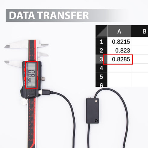 DCLA-0605D 0-6 Inch/150mm, Inch/Millimeter/Fraction VINCA Digital Caliper with Data Cable, Conversion, Stainless Steel