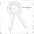 12 Inch Transparent Goniometer Protractor Ruler, 360 Degree Plastic Angle Ruler for Body Measuring Tape (6 Pieces)