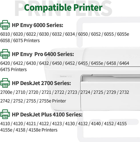 JINTUM Remanufactured Ink Cartridges for HP 67 67XL, Replacement for 2755e 2700 2752e 4155e Printers (1 Black, 1