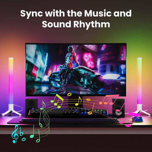 360 TJOY Smart Light Bars, LED Game Desk Lights, TV Monitor Backlight with Music Sync, RGB Light Bar with Remote