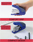 Effortless Standard Stapler Set, Dark Blue, 20 Sheet Capacity, Half Strip, Built-in Staples Storage, 1000 Staples