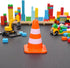 SquarezhenBo 14pcs Mini Traffic Cones - Durable Plastic Road Safety Toys for Kids, Construction Zone Educational Props