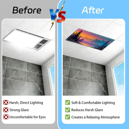 seewan 4x2 2 Pack, ft Magnetic Fluorescent Light Covers Fabric Light Filters for Home Classroom Office LED Ceiling