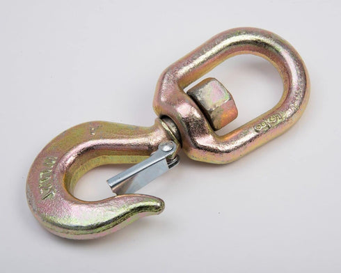 HI-GEAR 2 Ton Hoist Swivel Hooks, Heavy Duty Swivel Eye Hook for Lifting Chains, 4,400 Lbs Capacity, Pack of 2.
