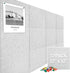 Large Felt Wall Tiles Cork Board, 47"x35", 12 Pack with 48 Adhesive Tabs, 60 Push Pins, Light Grey Alternative for Home