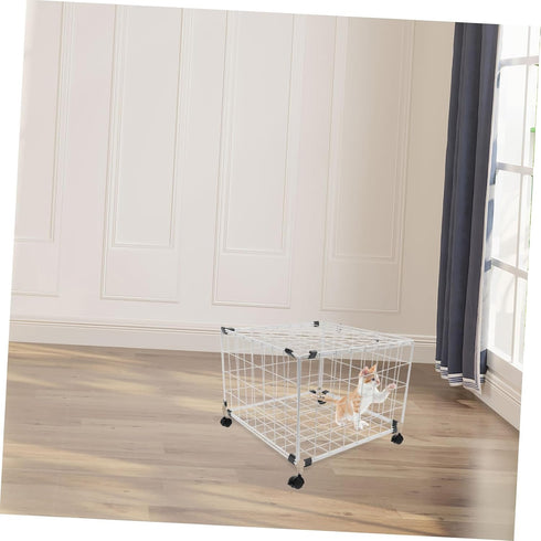 4pcs HANABASS Pet Cage Casters with Swivel Design Easy Mobility Wheels for Cat Crates Sturdy and Secure Rolling Cart