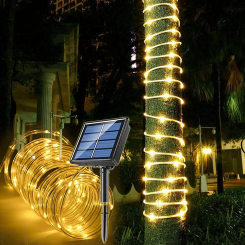 Solar Rope Light, Waterproof IP65, 39FT 100LEDs Outdoor LED Lights for Party, Garden, Yard, Home, Wedding, Christmas