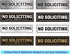 No Soliciting Sign, Self Adhesive Aluminum Sign, 2" x 7" White with Black Letters for House Business, 2 Pack