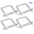 4 Sets 304 Stainless Steel Square U-Bolts, M10 with Nuts for Automobiles Trailer and Industrial Parts
