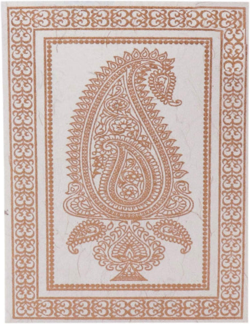 Purpledip Paper Card-Envelope Pack (Set of 10) 'Serenity' - Handmade Organic Paper Cards