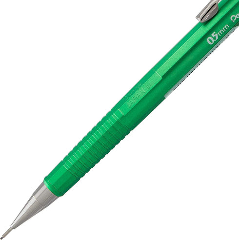 Pentel P205MBP3M1 Sharp Mechanical Drafting Pencil, 0.5 mm, Assorted Metallic Barrels, 3/Pack