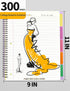 SUNEE 5 Subject Notebook College Ruled - 300 Pages, 8.2"x10.8", 5 Pocket Colored Dividers, 3-Hole Punched Paper