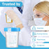 Geiserailie 100 Pack Disposable Urine Cups with Lids, 4 oz Specimen Containers with Tamper Evident Seal