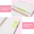 Forvencer A5 Lined Spiral Journal Notebook, 300 Numbered Pages, 100GSM Paper, Pink Hardcover for Work School