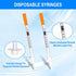 Maydeyy 100 Pack 31G-1/4"(6mm) 0.5cc Lab Supplies Disposable Liquid Measurement Tool, Individually Wrapped
